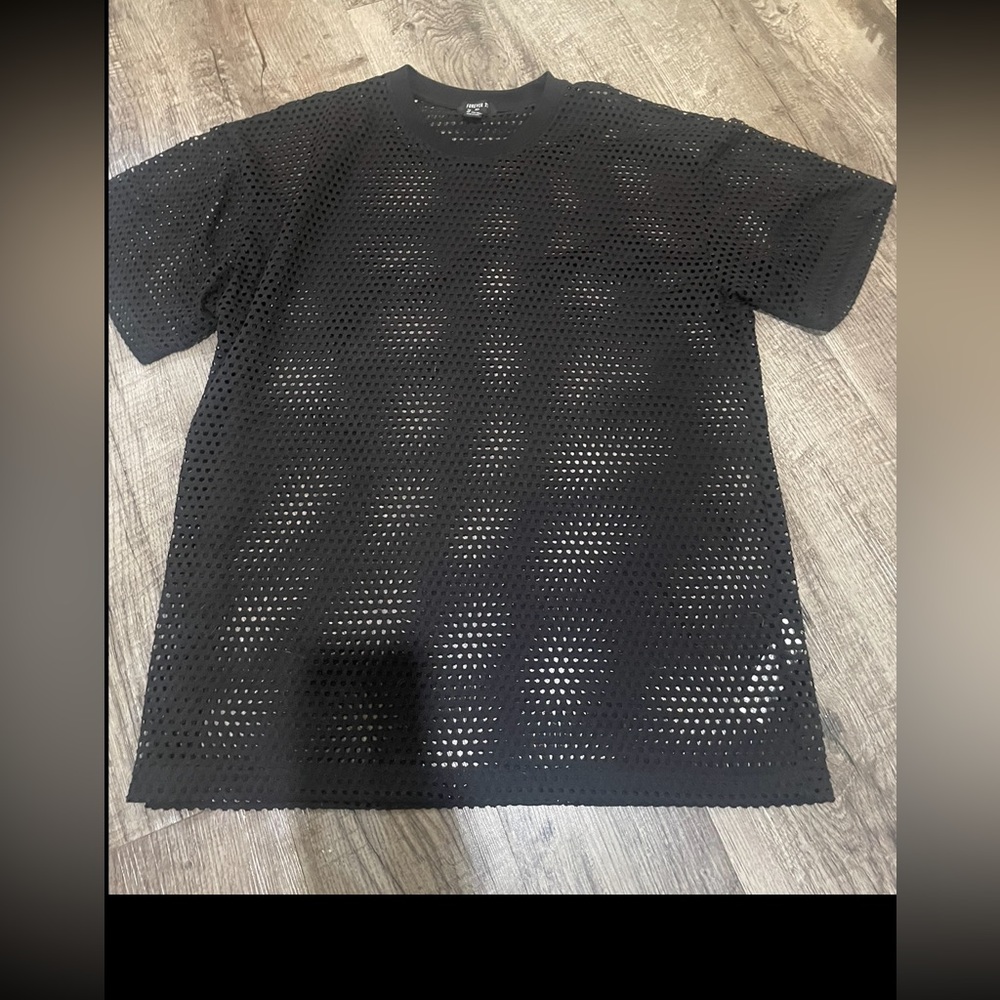 Black mesh shirt